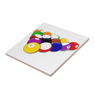 Pool Hall Balls Rack Em Sports Billard Fliese
