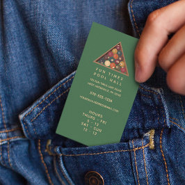 Pool Hall Billard Business Card mit Stunden Visitenkarte