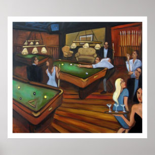 Pool Hall - Valerie Vescovi Poster