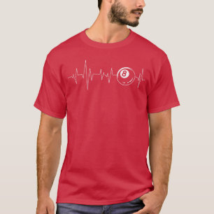 Pool Herzschlag Billard Spieler Liebhaber Sportspi T-Shirt