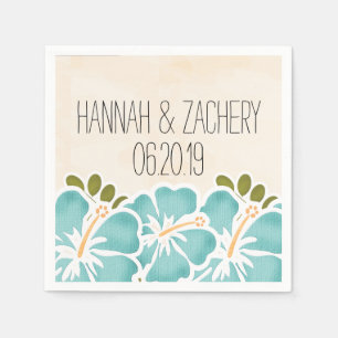 Pool Hibiskus Hawaiian Wedding Serviette
