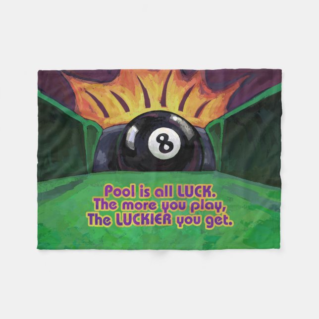 Pool ist Glück Fleecedecke (Vorderseite (Horizontal))