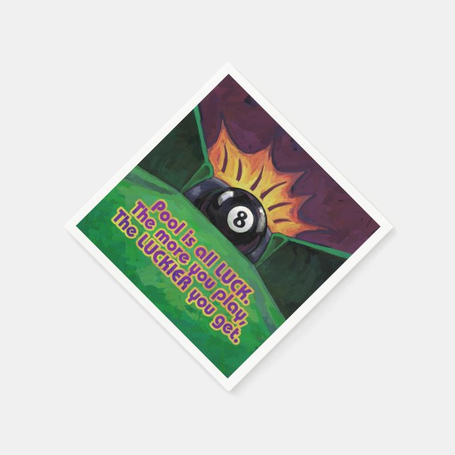 Pool ist Glück Serviette (Ecke)