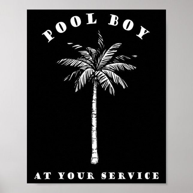 Pool Junge auf Ihrem Service Coconut Tree Fun Hall Poster (Vorne)