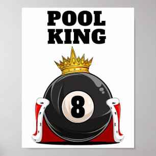 Pool King Boys Pool Billard Mens Pool Poster