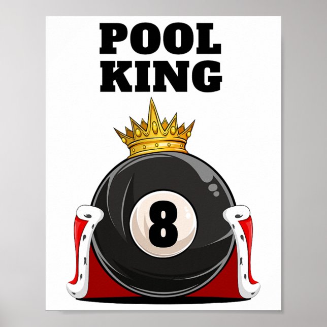 Pool King Boys Pool Billard Mens Pool Poster (Vorne)