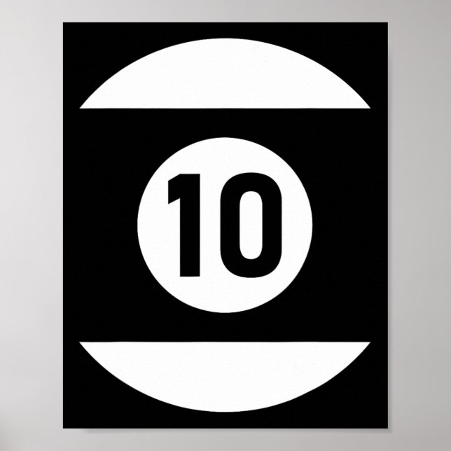 Pool Ll 10 Matching Billiards Geschenk leicht Hall Poster (Vorne)