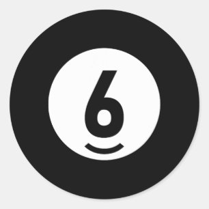 Pool Ll 6 Matching Billiards Geschenk leicht Hallo Runder Aufkleber