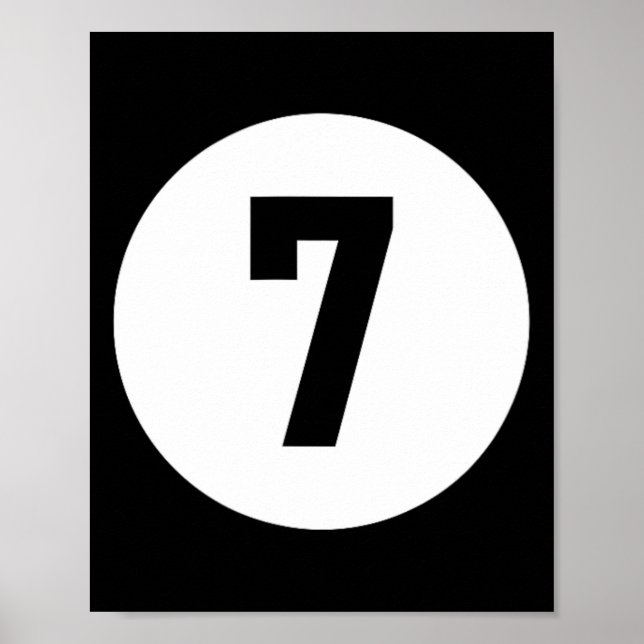 Pool Ll 7 Matching Billiards Geschenk leicht Hallo Poster (Vorne)