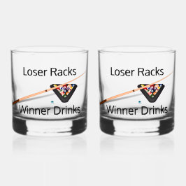 Pool Loser Racks Gewinner Drinks Whiskyglas