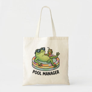 Pool-Manager Lustiger Frosch Sommer Cartoon Tragetasche