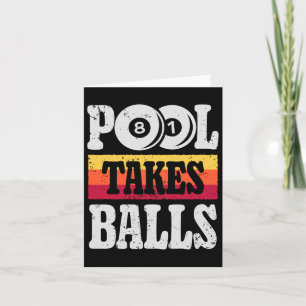 Pool nimmt lustige Billiards Spieler 8 Ball Gesche Karte