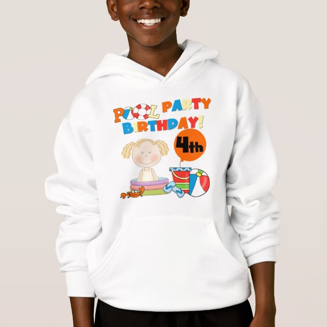 Pool Party 4th Birthday Tshirts et cadeaux (Devant)