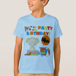 Pool Party 4th Birthday Tshirts et cadeaux