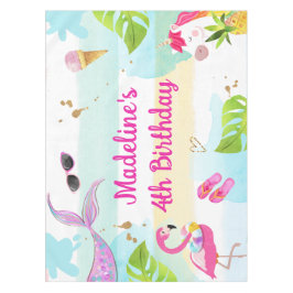 Pool Party Bash Einhorn Meerjungfrau Flamingo Gebu Tischdecke