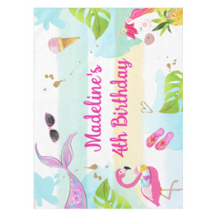 Pool Party Bash Einhorn Meerjungfrau Flamingo Gebu Tischdecke