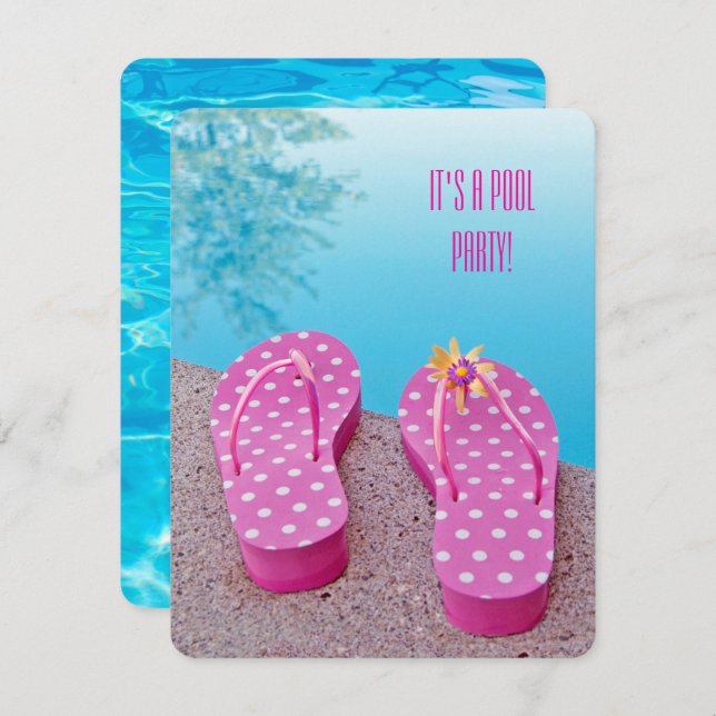 Pool Party Bash Einladung (Vorne/Hinten)