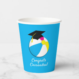 Pool Party Beach Ball Graduation Party Pappbecher