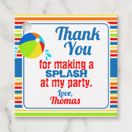 Pool Party Beach Ball Splash Geschenkanhänger