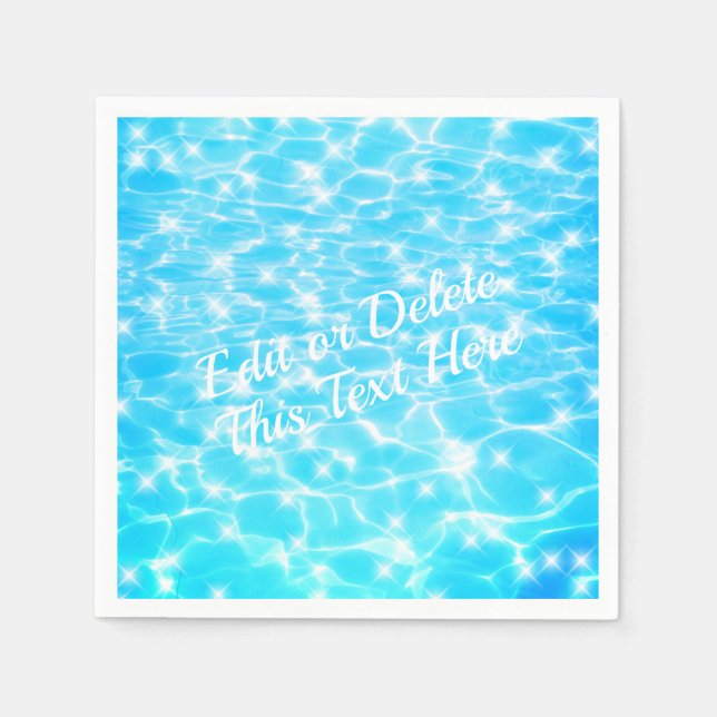 Pool Party Beach Party Sommer Party blaues Wasser Serviette (Vorderseite)
