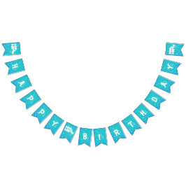 Pool Party Birthday Bunting Banner