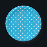 Pool Party Blue Polka Dot Pappteller<br><div class="desc">Ein wunderschöner Blautöne,  der an die Sommerbecken Partys und Spaß im Pool erinnert,  deshalb nannten wir es Pool Party Blue.   Wie unsere anderen farbigen Produktlinien,  einige Produkte sind Polka-Punkte enthalten,  während andere eine blaue Schieferplatte für Sie bleiben,  um sich anzupassen und zu personalisieren.</div>