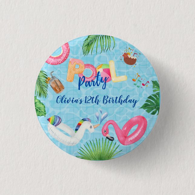 Pool-Party Button (Vorderseite)