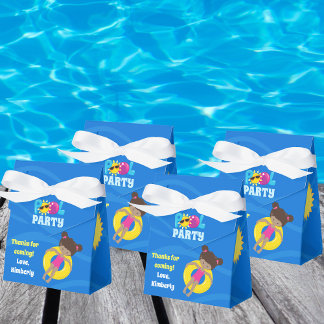 Pool Party Custom African American Girl Geburtstag Geschenkschachtel
