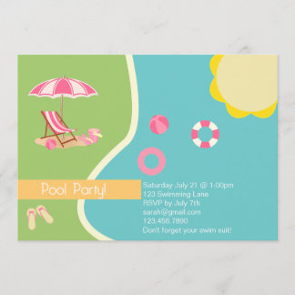 Pool-Party Einladung