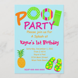 Pool-Party Einladung