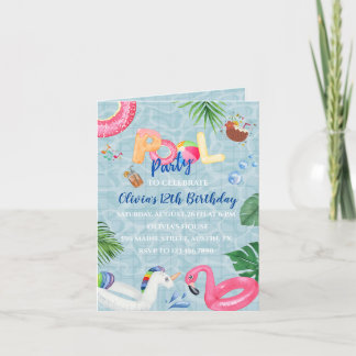 Pool-Party Einladung