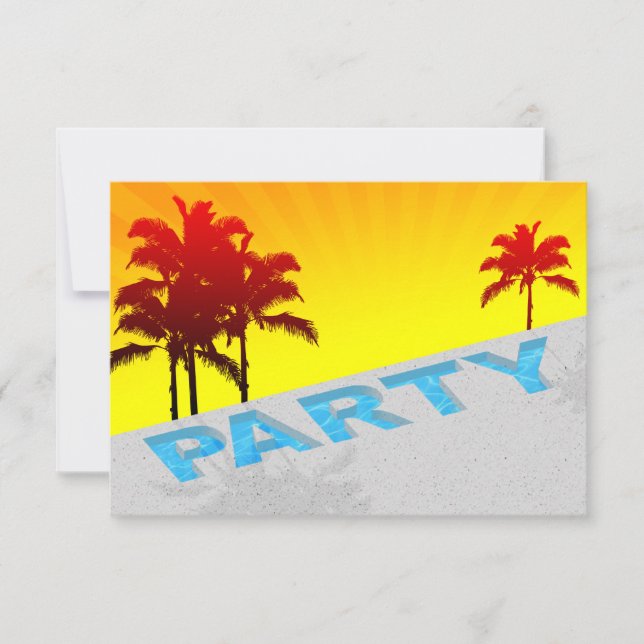 Pool-Party Einladung (Vorderseite)