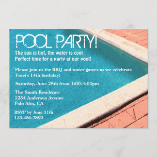 Pool-Party Einladung