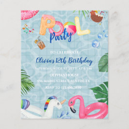 Pool-Party Einladung Flyer