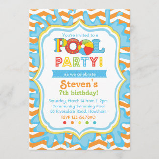 Pool-Party Einladung / Pool-Party Einladung
