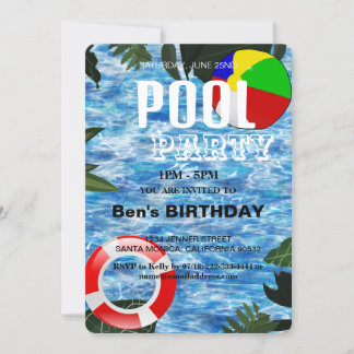 Pool-Party | Einladung zum Geburtstag