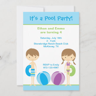 Pool-Party Einladungen