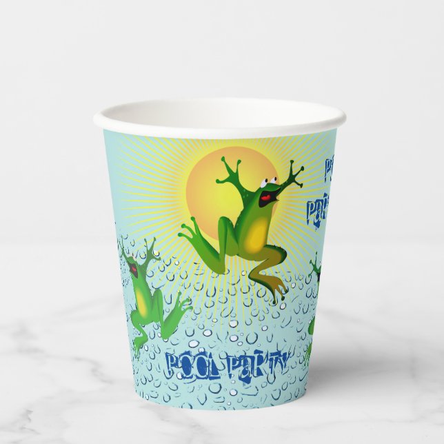Pool Party Frogs Pappbecher (Vorderseite)