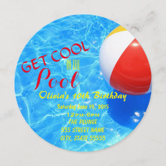 Pool Party Geburtstag Einladung