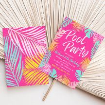 Pool Party Geburtstagseinladung | Pool-Party