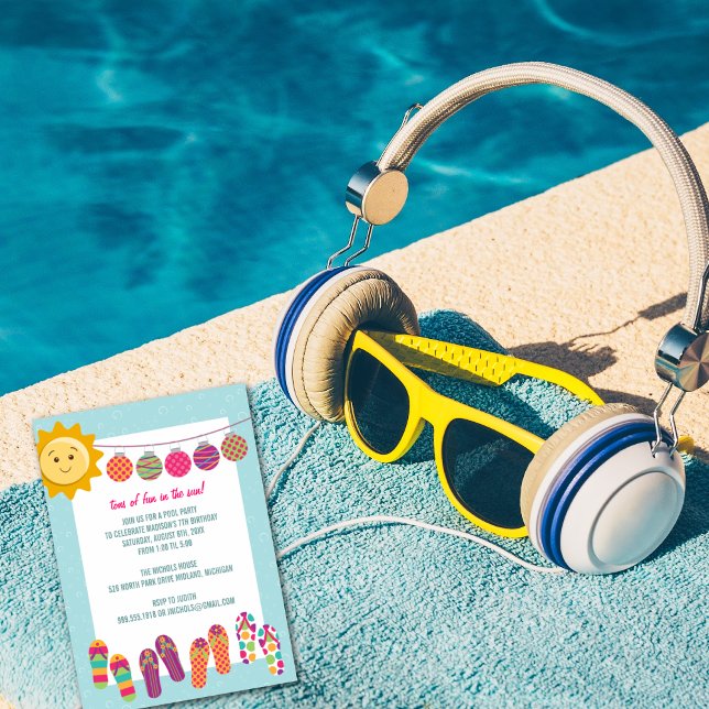 Pool Party Geburtstagsfeier Einladungen (Von Creator hochgeladen)