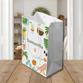 Pool-Party-Geschenktasche - Sommerliches Tropenthe Mittlere Geschenktüte