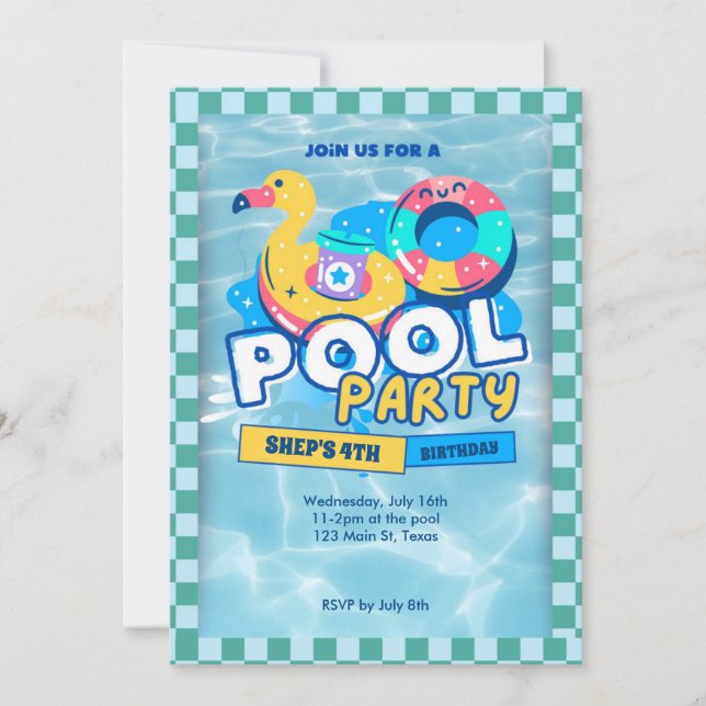 pool party invitation (Devant)