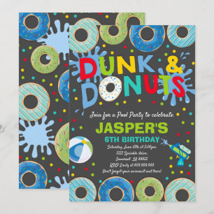Pool Party Invitation Dunk Et Donuts Pool Party