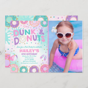 Pool Party Invitation Dunk Et Donuts Pool Party