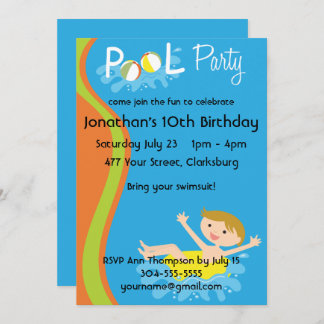 Pool-Party-JungeRedhead Einladung