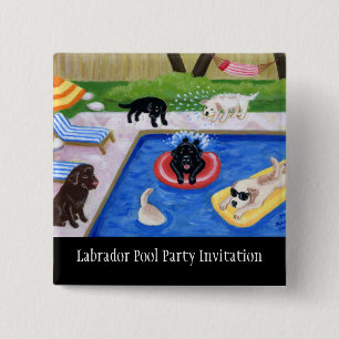 Pool-Party Labradors Button