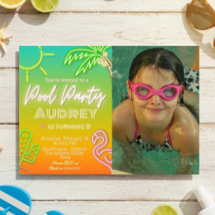 Pool Party - Landschaft Einladung