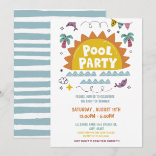 Pool-Party, Letzter Schultag Einladung