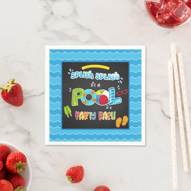 Pool Party Napkin - Boy BL Serviette (Beispiel)